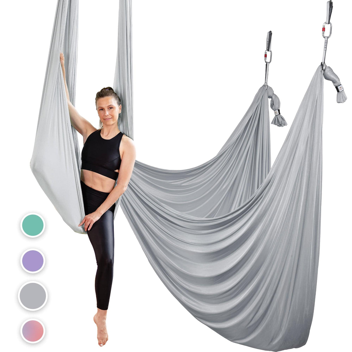 Aerial Yoga Tuch Hängematte Set Yogatuch zum Aufhängen Yoga Schaukel Tuchschlaufe