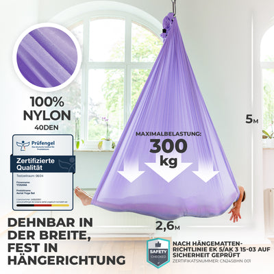 Aerial Yoga Hängematte (Komplettset) - Farbe Flieder