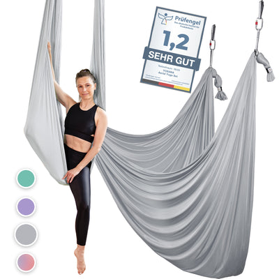 Aerial Yogatuch Komplettset (Studio 6er Pack) - Farbe Silbergrau