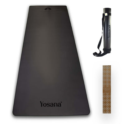 Yogamatte Studioline Ultra-Grip "Schwarz" inkl. Tragegurt - YOSANA